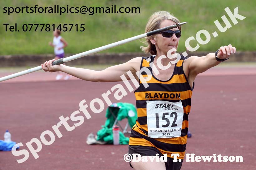 Womens javelin, 2019 NEMA Track and Field Champs, Monkton. Photo:  David T. Hewitson/Sports for All Pics